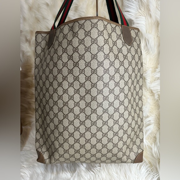 Gucci GG Sherry Line Monogram Canvas Tall Tote with Zippered Side Pocket - Picture 8 of 16